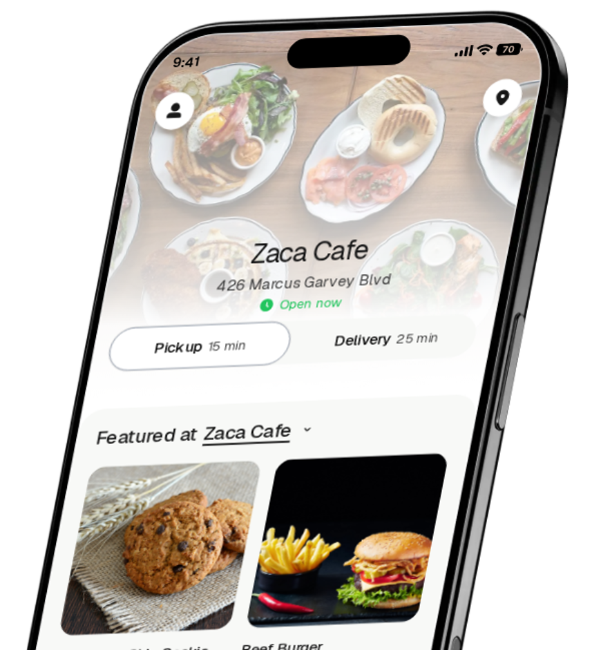 Zaca Cafe app preview